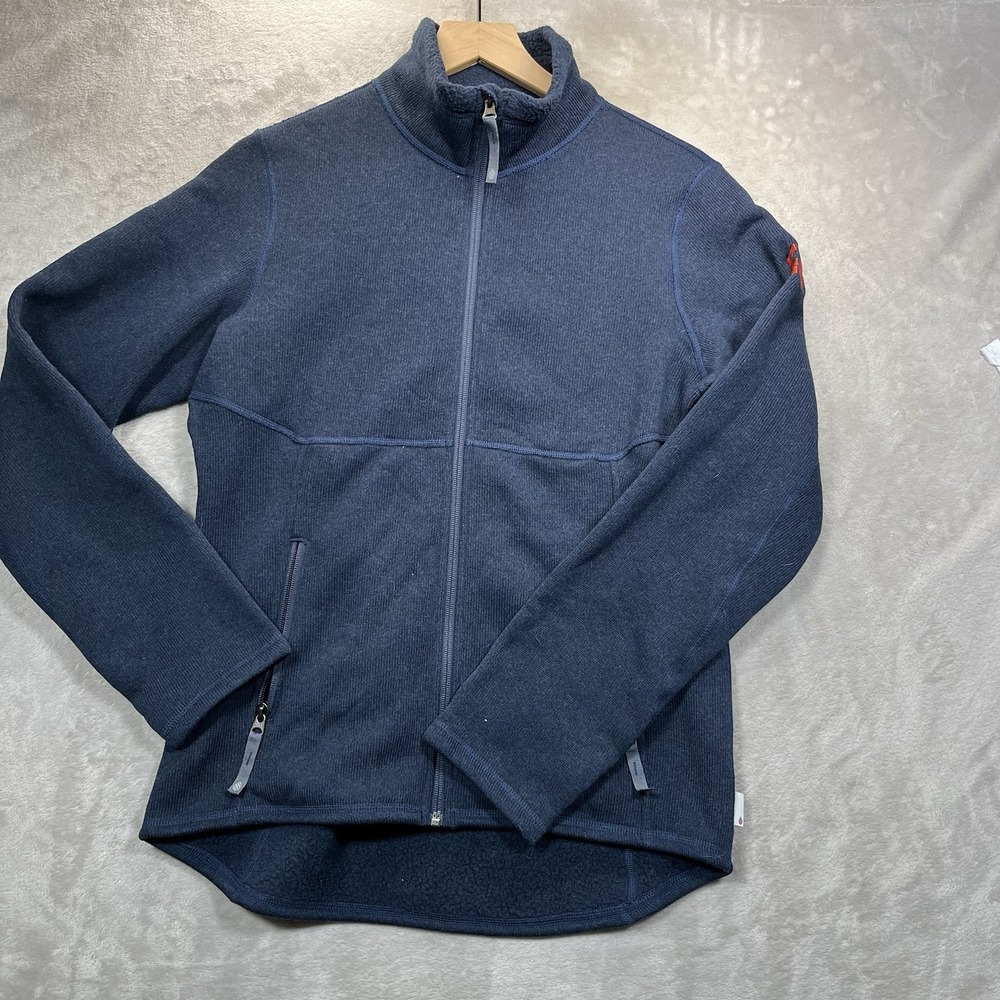 STIO Womens Sweetwater Fleece Jacket Sz M Blue Full Zip Pockets Logo